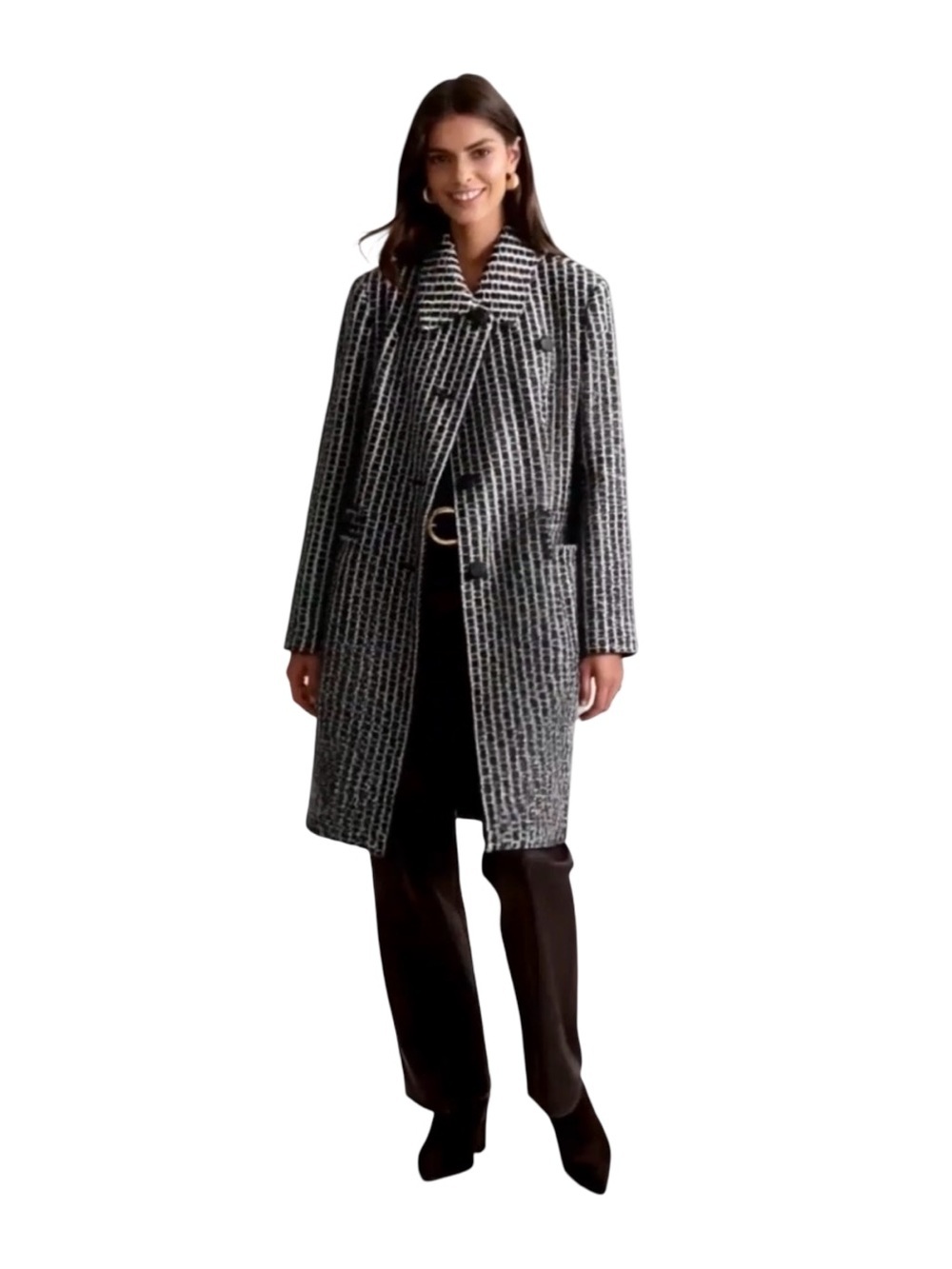 Classiques Entier Geometric Trench Coat | Timeless Tailored Elegance - Picture 8 of 11